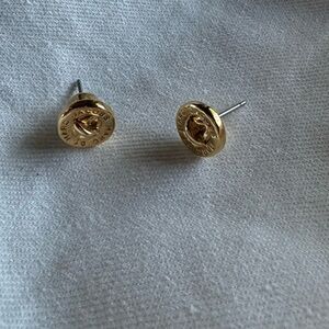 Marc by Marc Jacobs Gold Stud Turn Lock Earrings